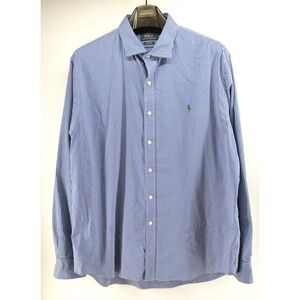Polo Ralph Lauren Shirt Men XL Blue White‎ Performance Casual Button Up
